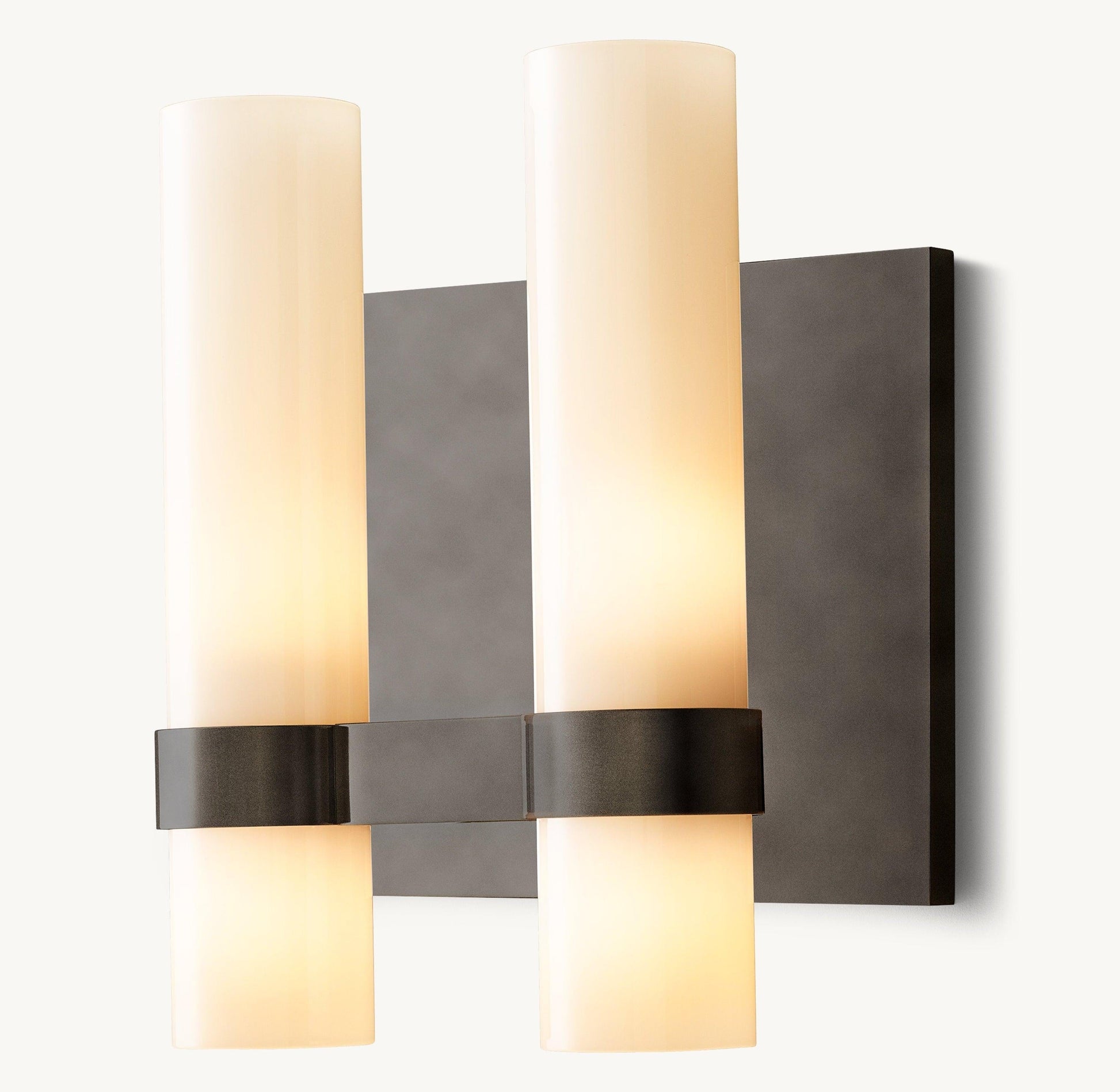 Ravelle Milk Glass Double Sconce - King Lamps