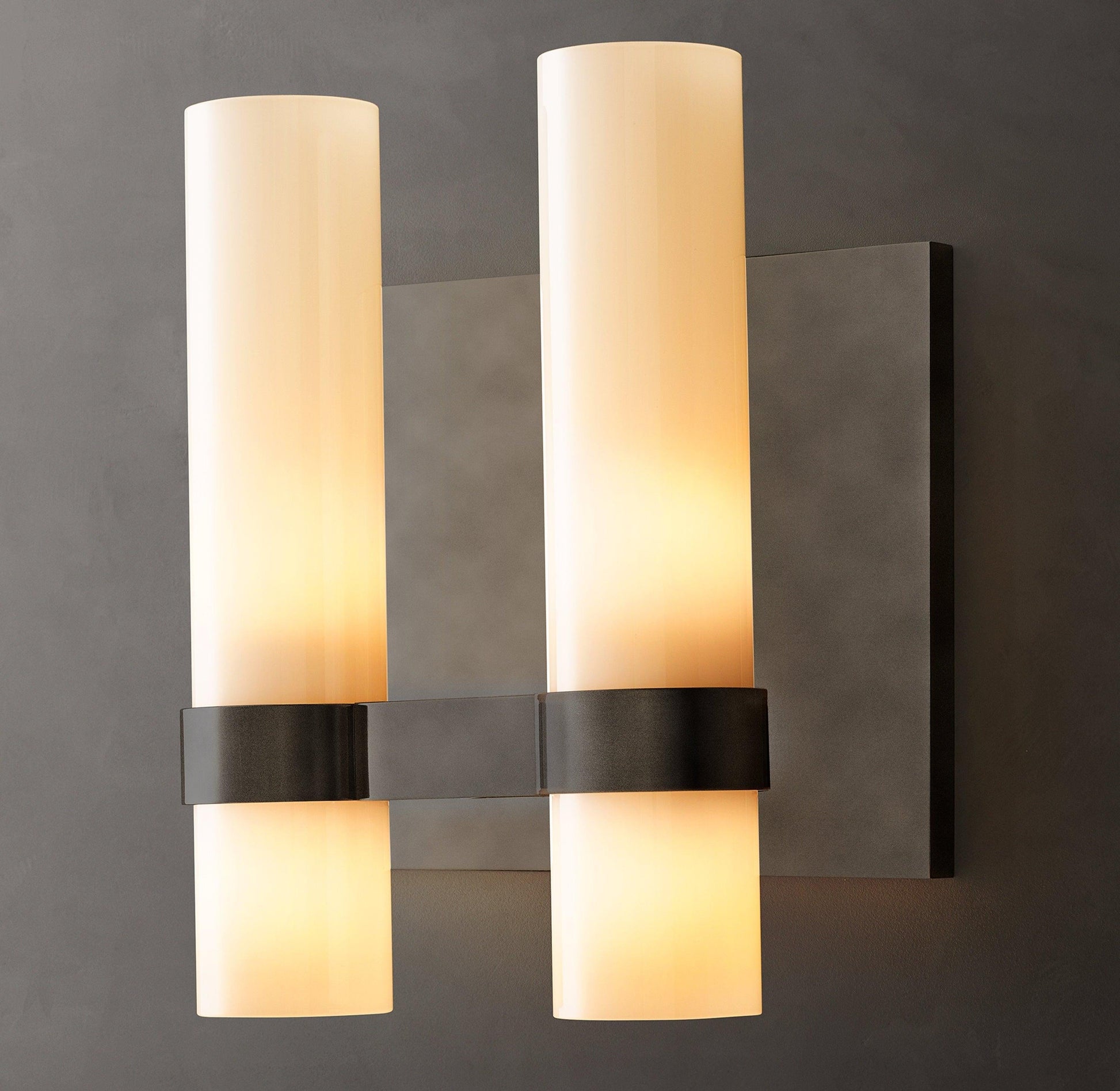 Ravelle Milk Glass Double Sconce - King Lamps