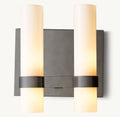 Ravelle Milk Glass Double Sconce - King Lamps