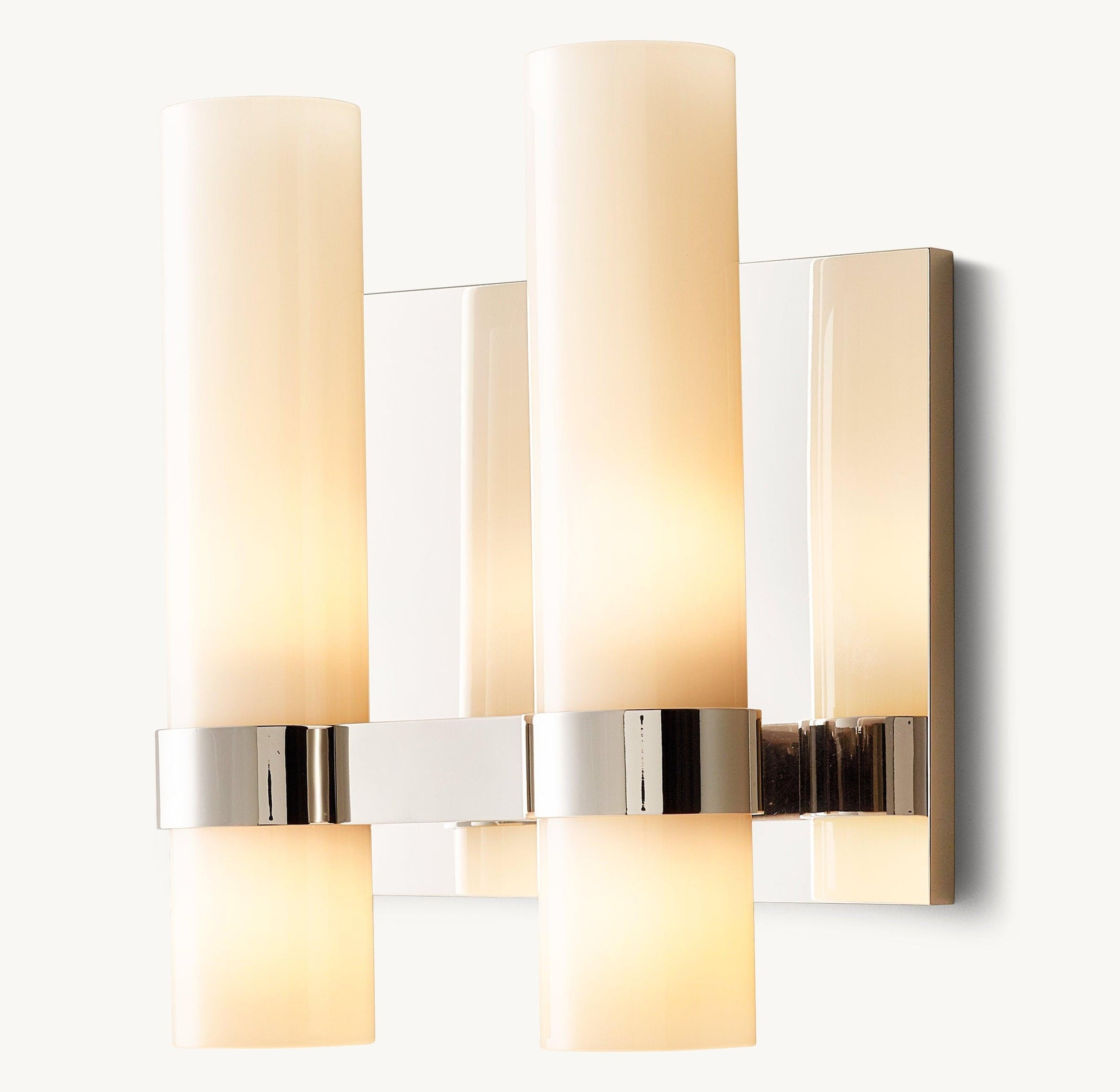 Ravelle Milk Glass Double Sconce - King Lamps