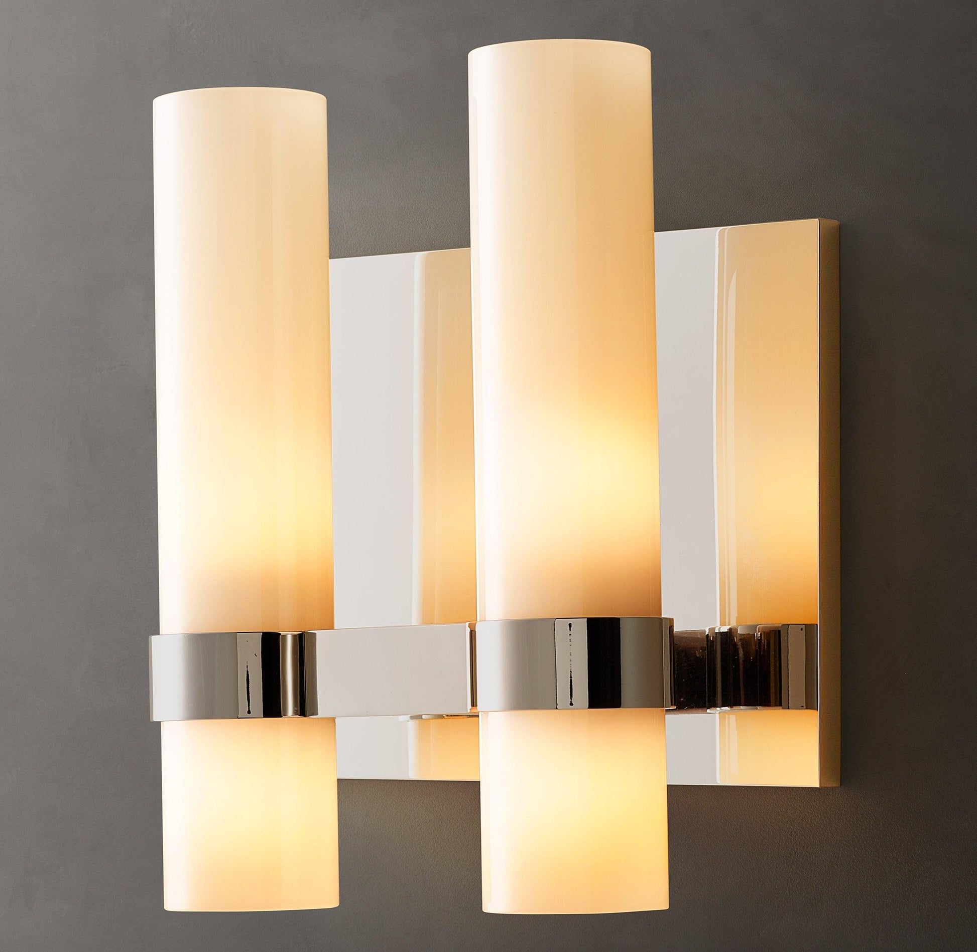 Ravelle Milk Glass Double Sconce - King Lamps