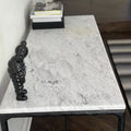 Thaddeus Forged Iron Rectangle Marble Console Table 60