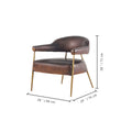 Vintage Forged Brown Leather Lounge Armchair - King Lamps