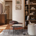 Vintage Forged Brown Leather Lounge Armchair - King Lamps