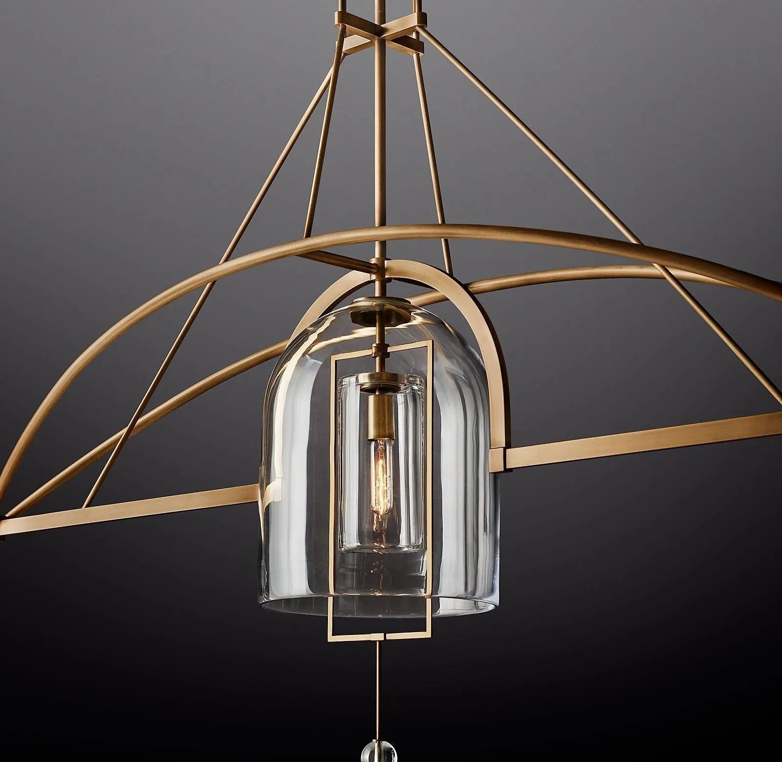 Fulcrum Round Chandelier  73" 3-Lights - King Lamps