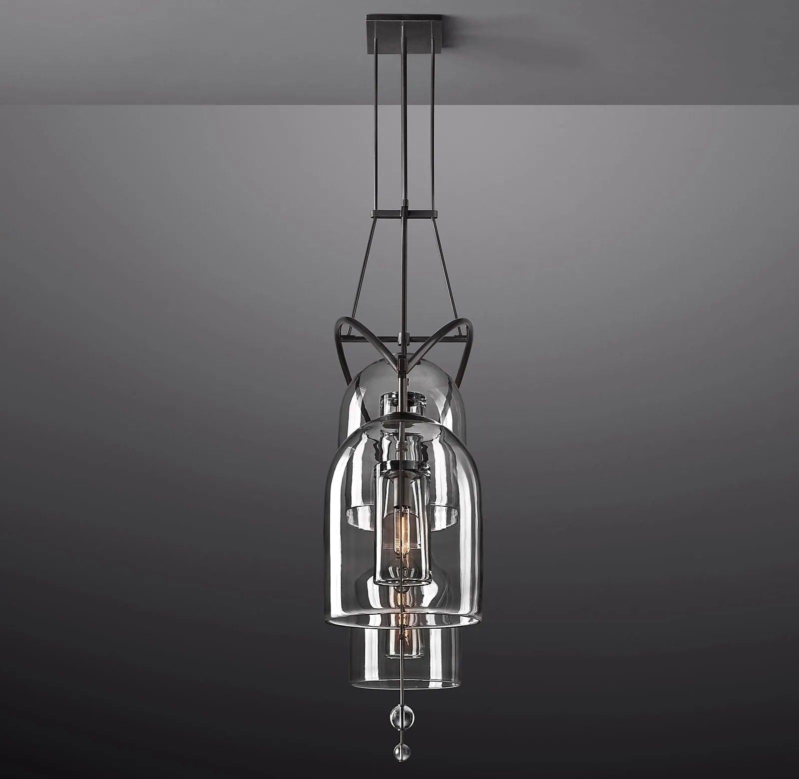 Fulcrum Round Chandelier  73" 3-Lights - King Lamps