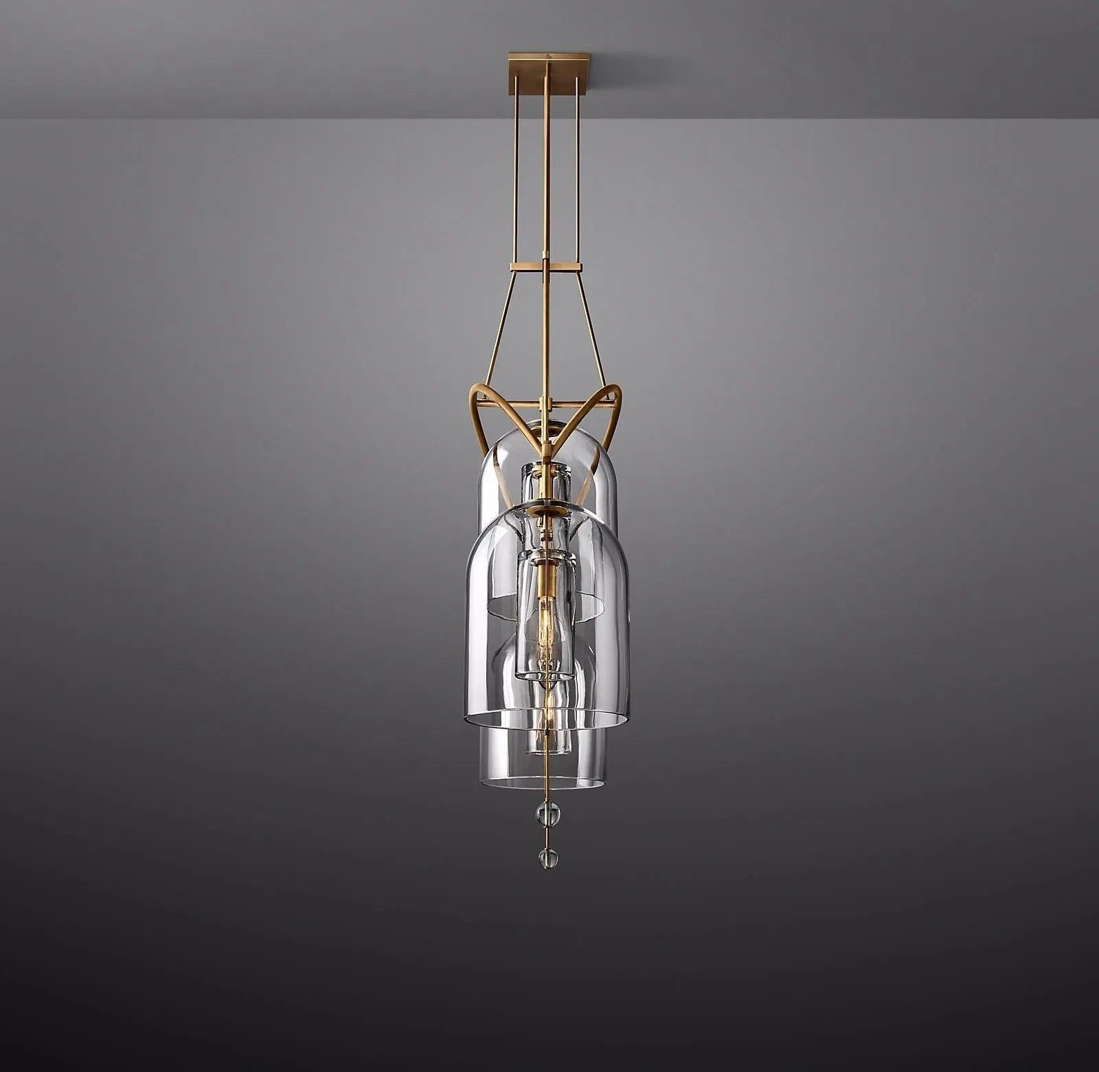 Fulcrum Round Chandelier 61"  3-Lights - King Lamps