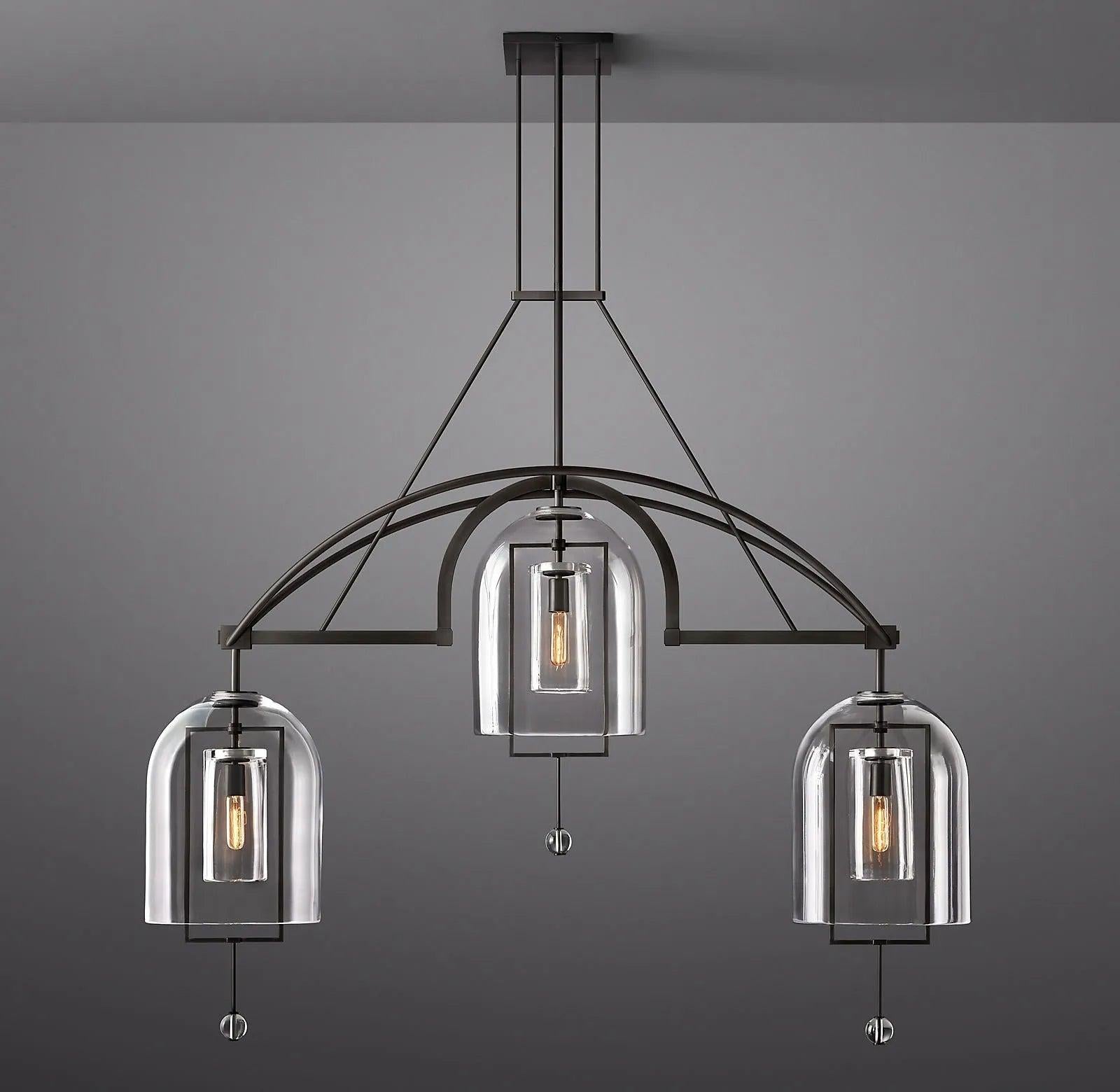 Fulcrum Round Chandelier 61"  3-Lights - King Lamps