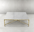 Thaddeus Forged Iron Marble Square Coffee Table 36