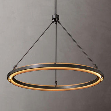 Peralta Black Round Chandelier 36"/48"/60" - King Lamps
