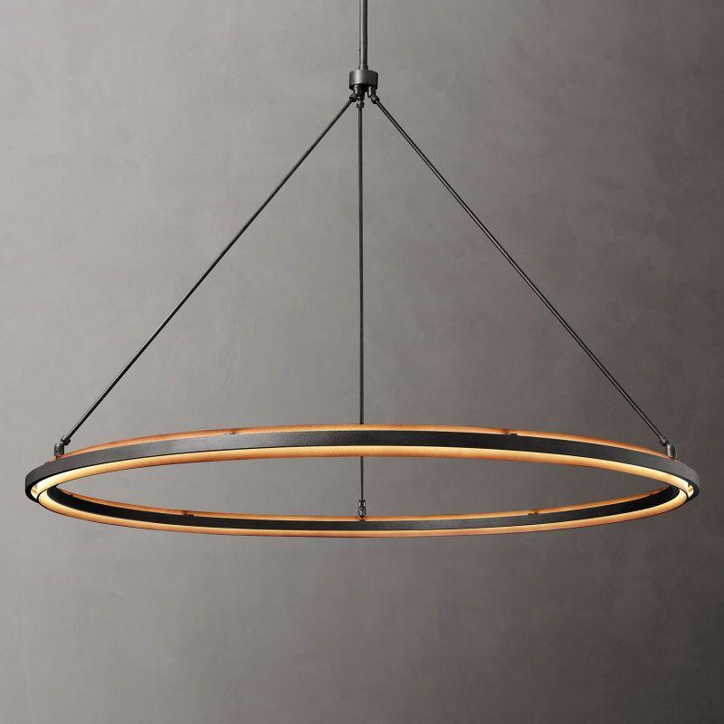 Peralta Black Round Chandelier 36"/48"/60" - King Lamps