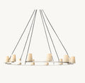 PAUILLAC FABRIC SHADE ROUND CHANDELIER 60
