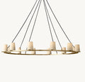 PAUILLAC FABRIC SHADE ROUND CHANDELIER 60