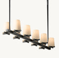 PAUILLAC FABRIC SHADE LINEAR CHANDELIER 60
