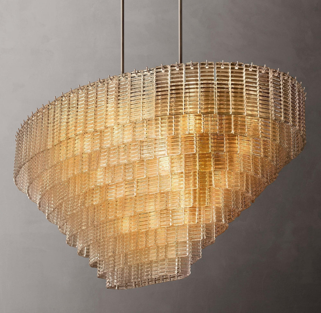 Sirene Glass OVAL Chandelier 65" - King Lamps