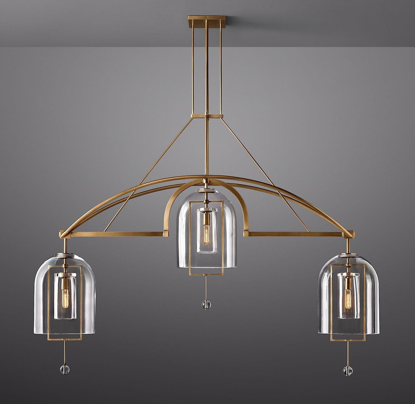 Fulcrum Linear Chandelier 73" 3-Lights - King Lamps