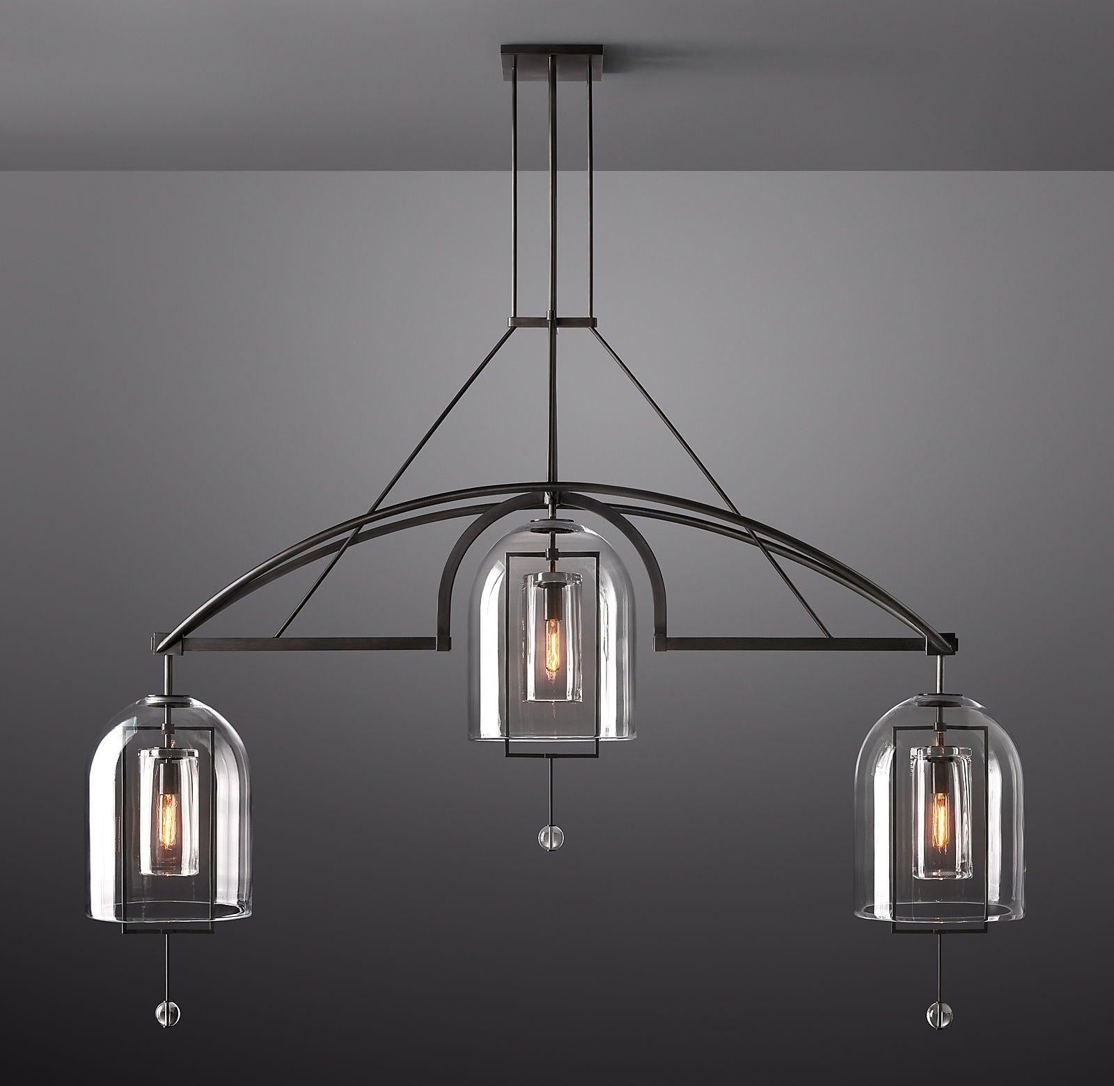 Fulcrum Linear Chandelier 73" 3-Lights - King Lamps