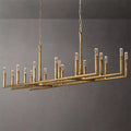 Thadeus Forged Brass Linear Chandelier 96