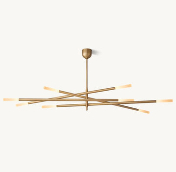 ROUSSEAU 8-LIGHT MOBILE ETCHED ROD CHANDELIER - King Lamps