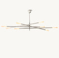 ROUSSEAU 8-LIGHT MOBILE ETCHED ROD CHANDELIER - King Lamps