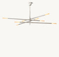 ROUSSEAU 8-LIGHT MOBILE ETCHED ROD CHANDELIER - King Lamps