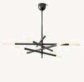 ROUSSEAU 10-LIGHT MOBILE ETCHED ROD CHANDELIER - King Lamps
