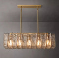 LATTICE SMOKE GLASS LINEAR CHANDELIER 49