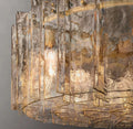 LATTICE SMOKE GLASS ROUND CHANDELIER 48