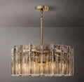 LATTICE SMOKE GLASS ROUND CHANDELIER 37