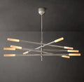 ROUSSEAU 10-LIGHT MOBILE ETCHED ROD CHANDELIER - King Lamps