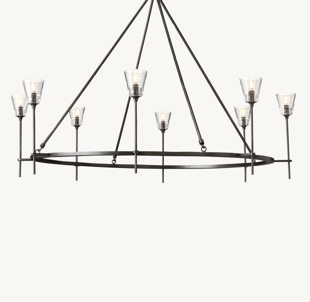 TROLCH DE VERRE ROUND CHANDELIER 58" - King Lamps