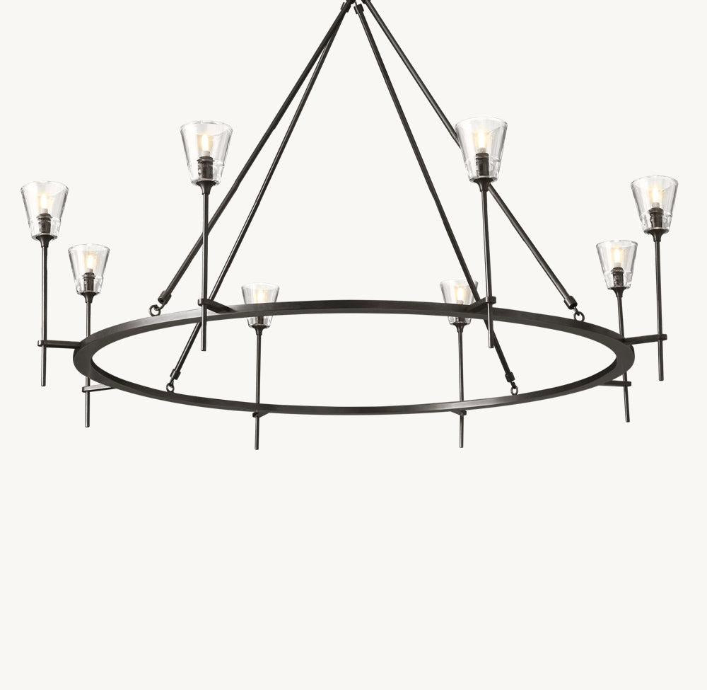 TROLCH DE VERRE ROUND CHANDELIER 58" - King Lamps