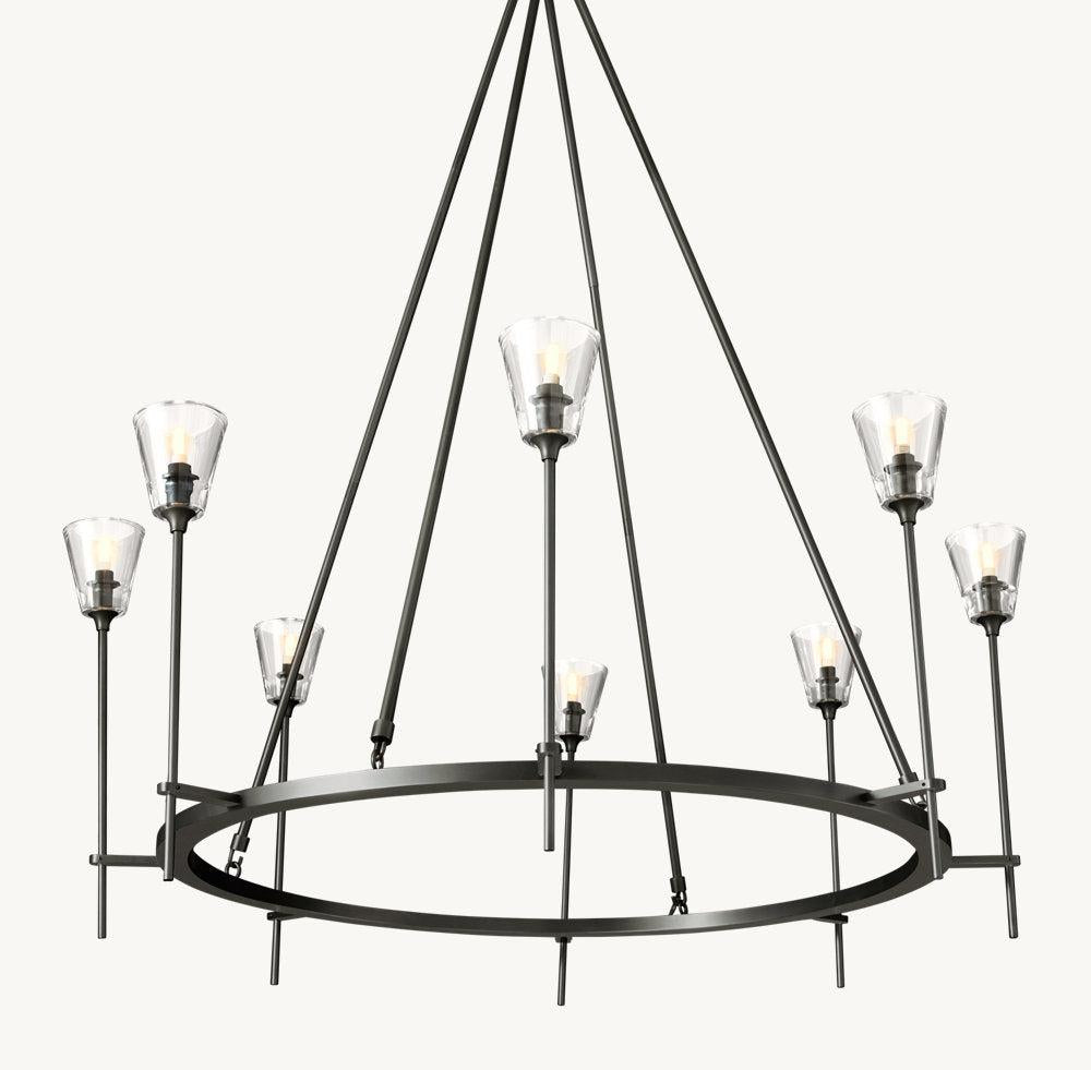 TROLCH DE VERRE ROUND CHANDELIER 46" - King Lamps