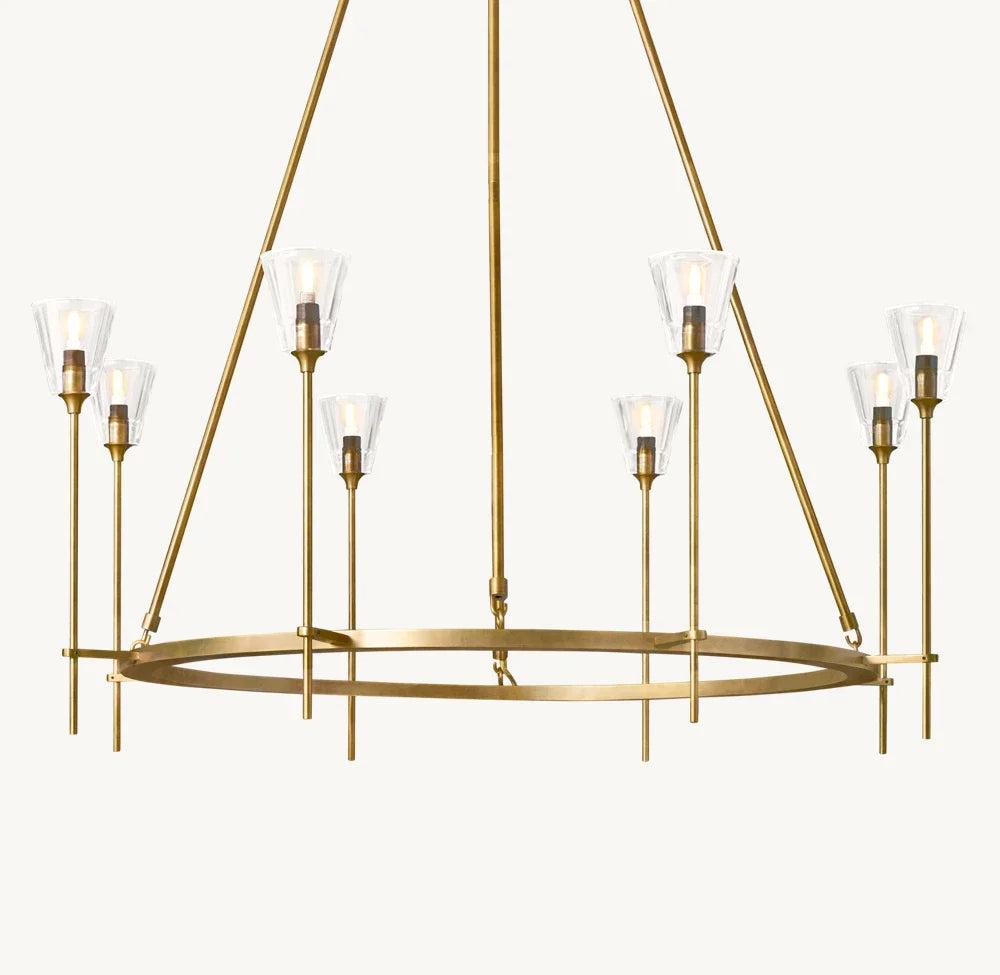 TROLCH DE VERRE ROUND CHANDELIER 46" - King Lamps
