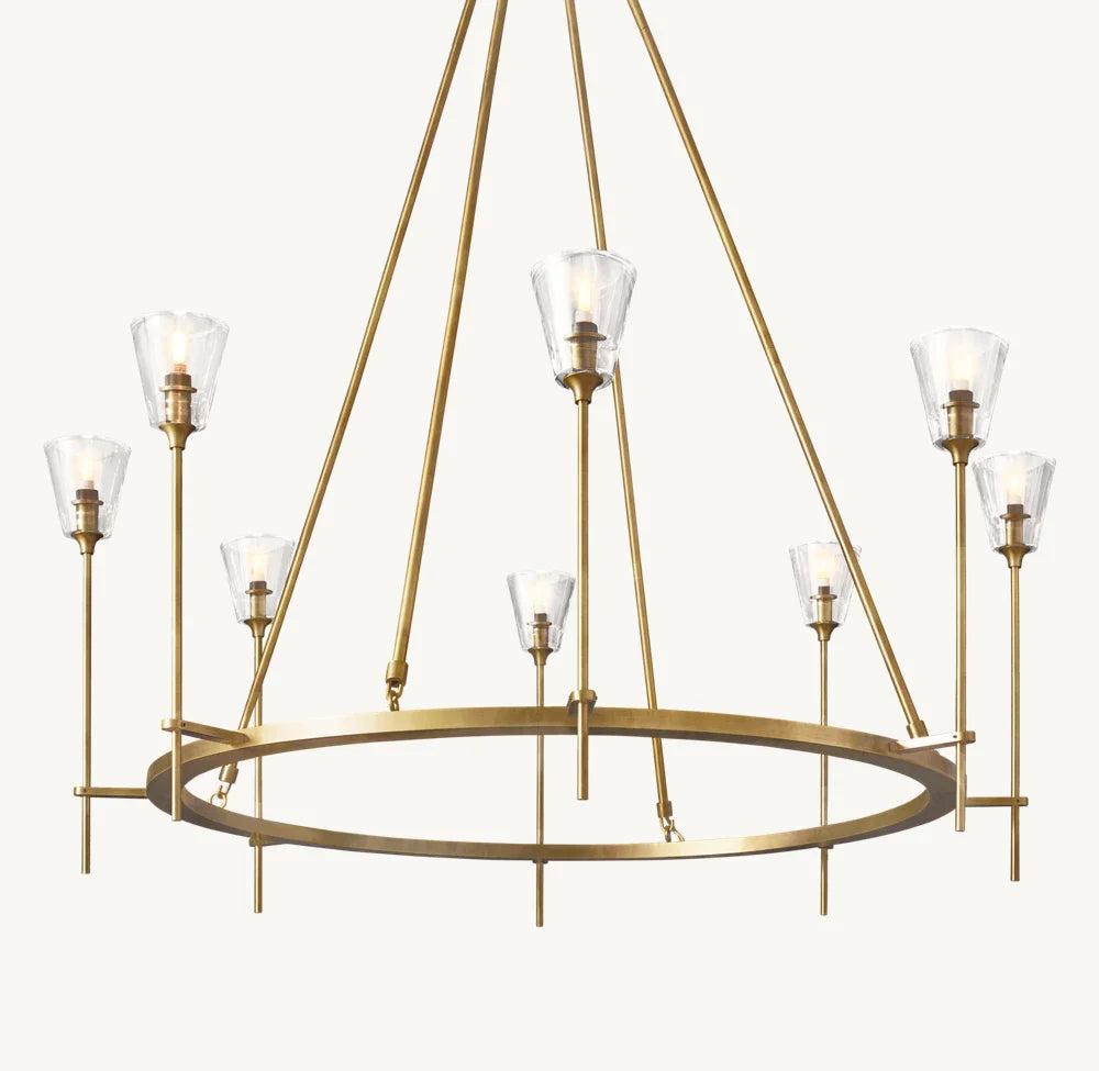 TROLCH DE VERRE ROUND CHANDELIER 46" - King Lamps