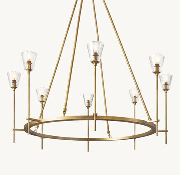 TROLCH DE VERRE ROUND CHANDELIER 46" - King Lamps