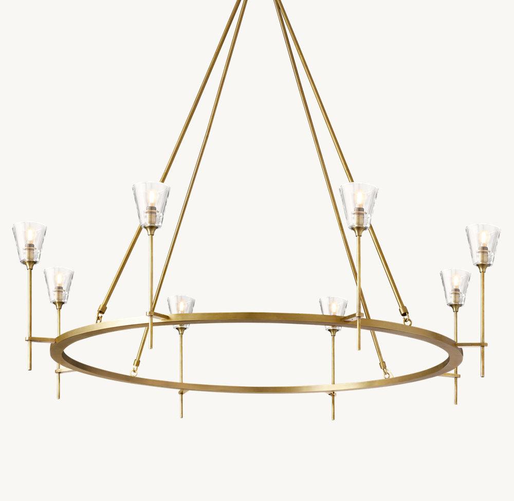 TROLCH DE VERRE ROUND CHANDELIER 58" - King Lamps