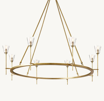 TROLCH DE VERRE ROUND CHANDELIER 58" - King Lamps