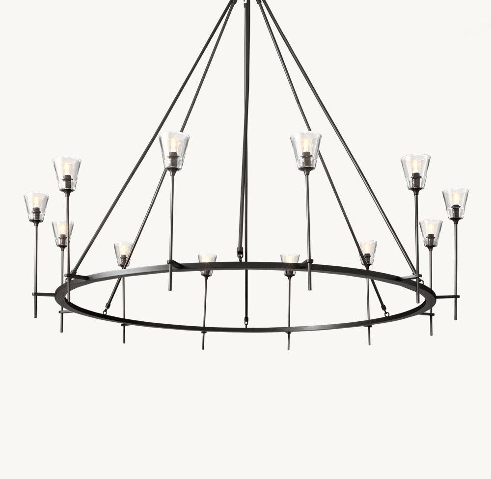 TROLCH DE VERRE ROUND CHANDELIER 70" - King Lamps