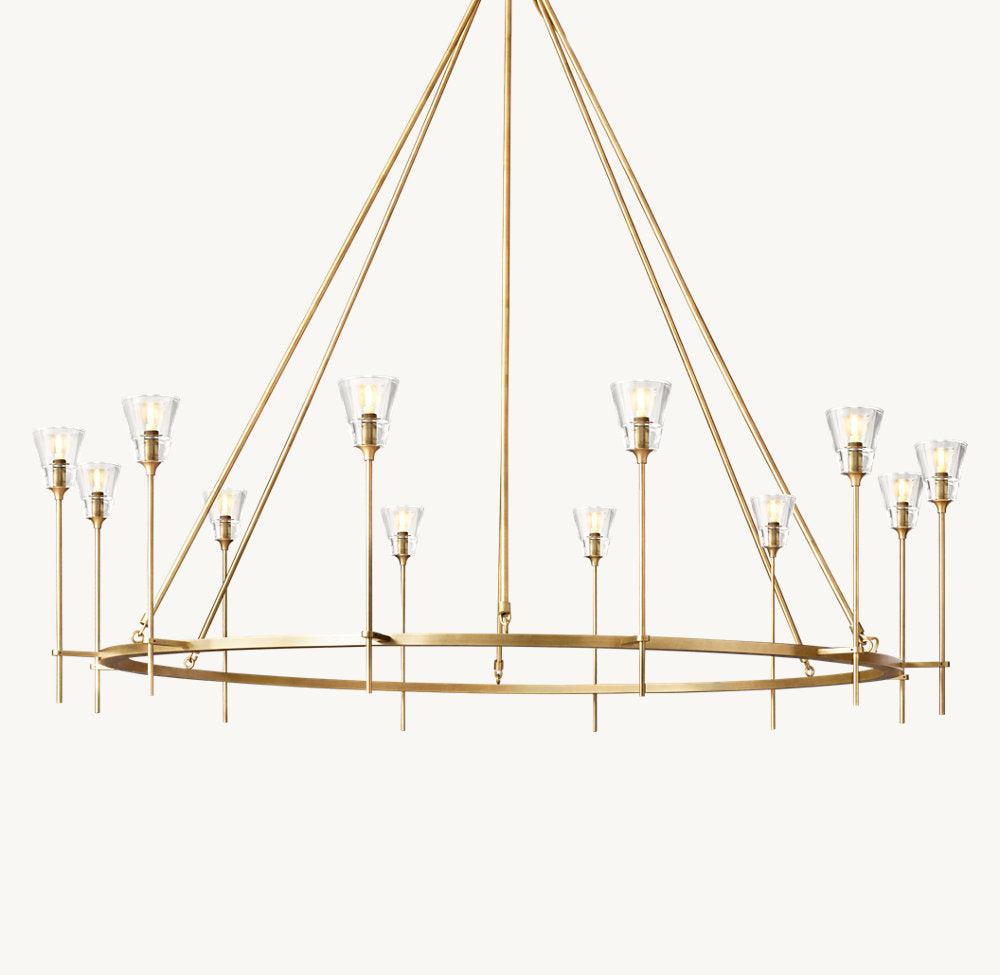 TROLCH DE VERRE ROUND CHANDELIER 70" - King Lamps