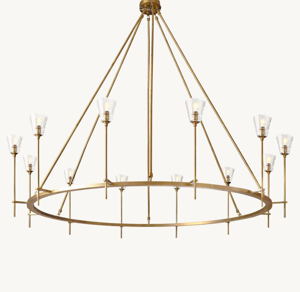 TROLCH DE VERRE ROUND CHANDELIER 70" - King Lamps