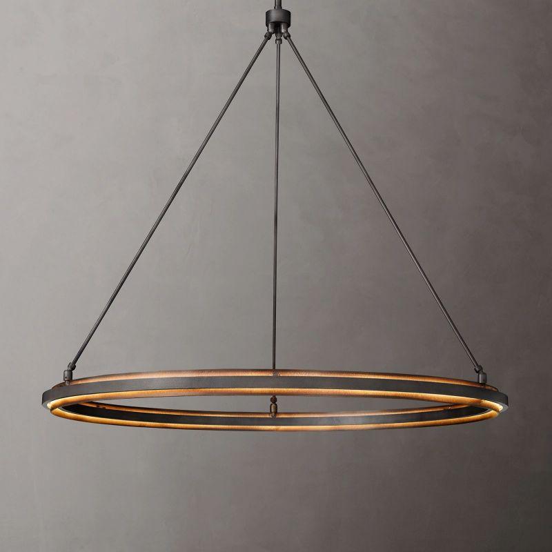 Peralta Black Round Chandelier 36"/48"/60" - King Lamps
