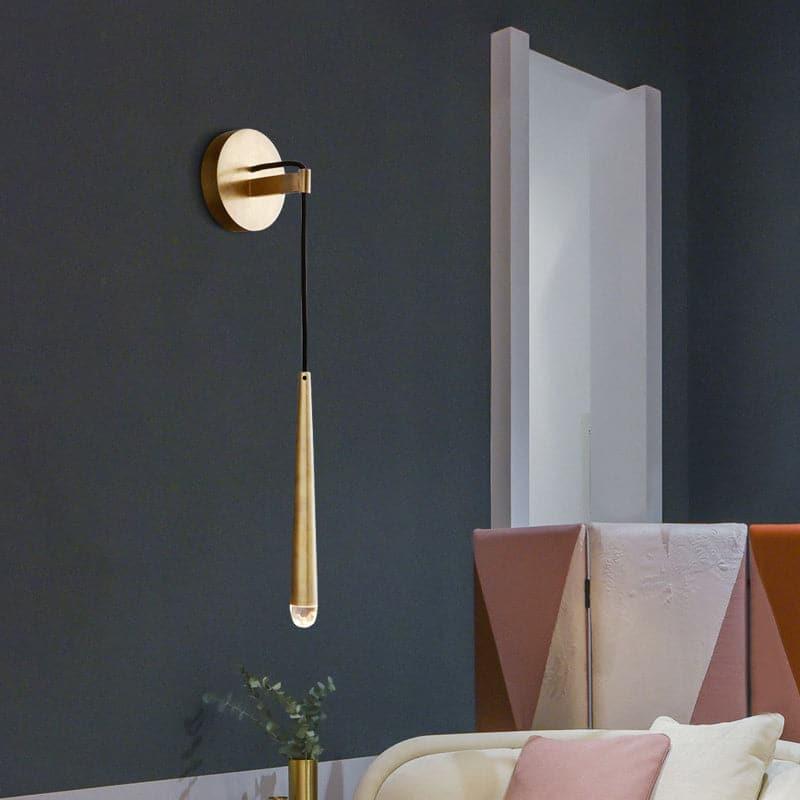 Aquitain Tapered Tubular Solid Brass Wall Sconce 22" H - King Lamps