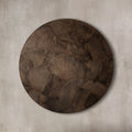 Loranco Wood Round Coffee Table Wabi-Sabi Living Room Center Tea Table