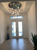 Rain Modern Round Glass Chandelier 36