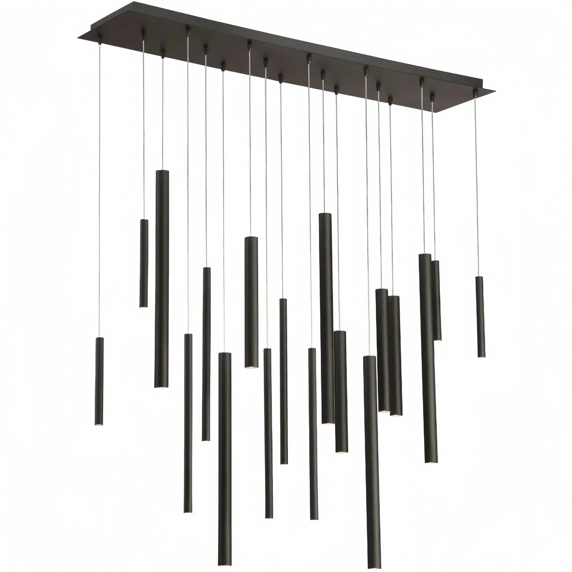 Santana Modern Linear Multi Light Pendant for Kitchen Island - 42"L x 10"W x 1.25"HBlackKing Lamps