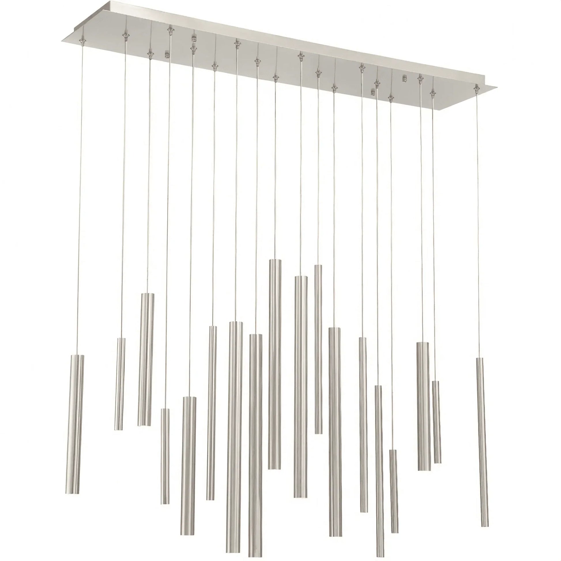 Santana Modern Linear Multi Light Pendant for Kitchen Island - 42"L x 10"W x 1.25"HSatin NickelKing Lamps