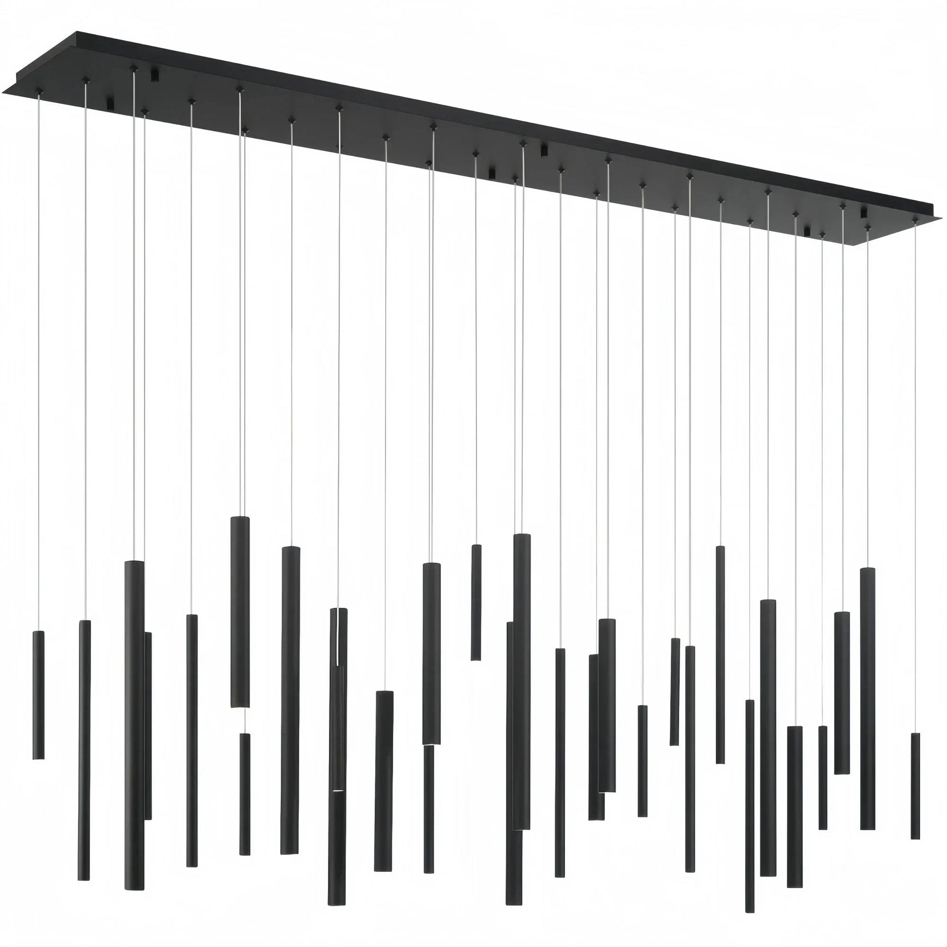 Santana Modern Linear Multi Light Pendant for Kitchen Island - 70.75"L x 8.75"W x 1.25"HBlackKing Lamps