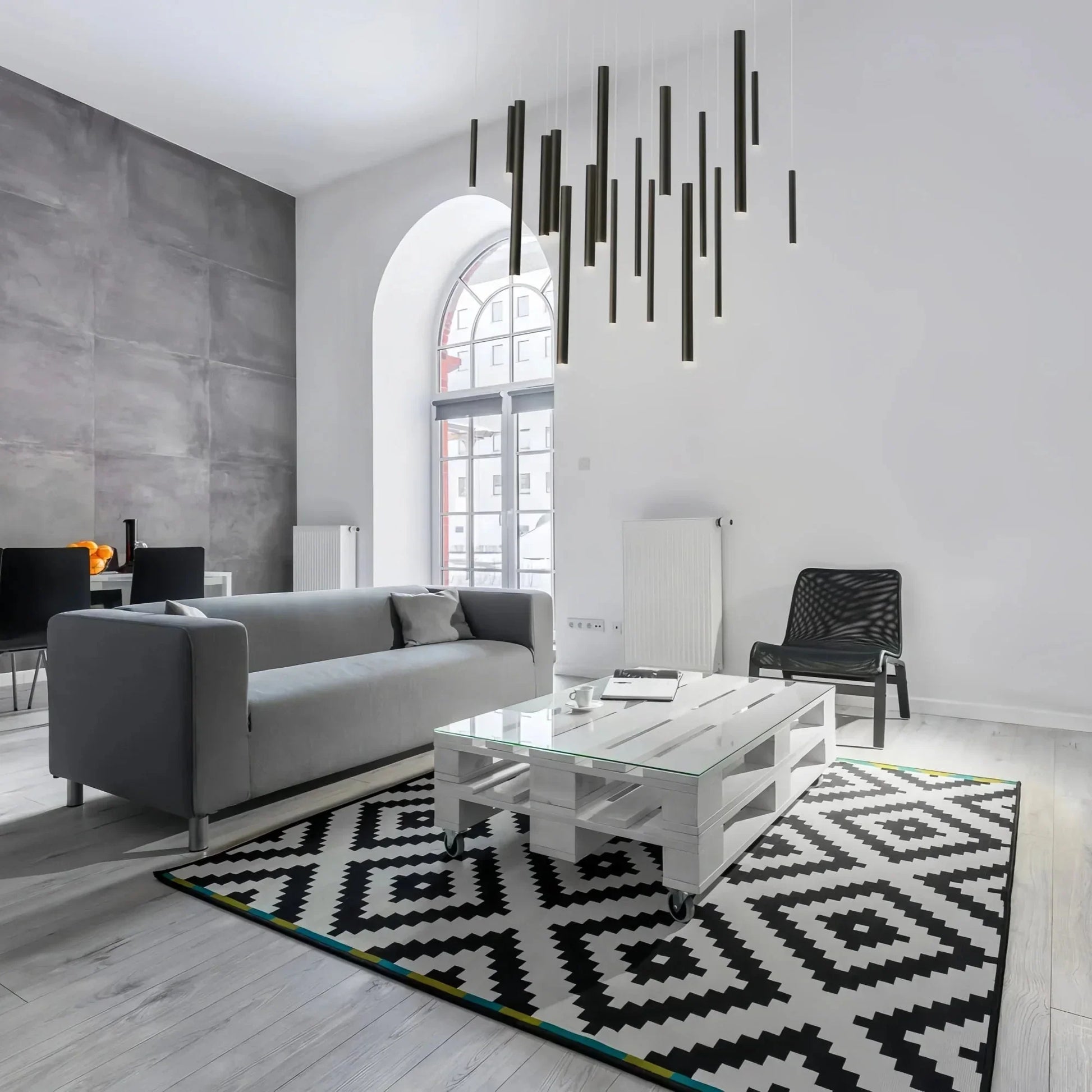 Santana Modern Linear Multi Light Pendant for Kitchen Island - 42"L x 10"W x 1.25"HAntique BrassKing Lamps