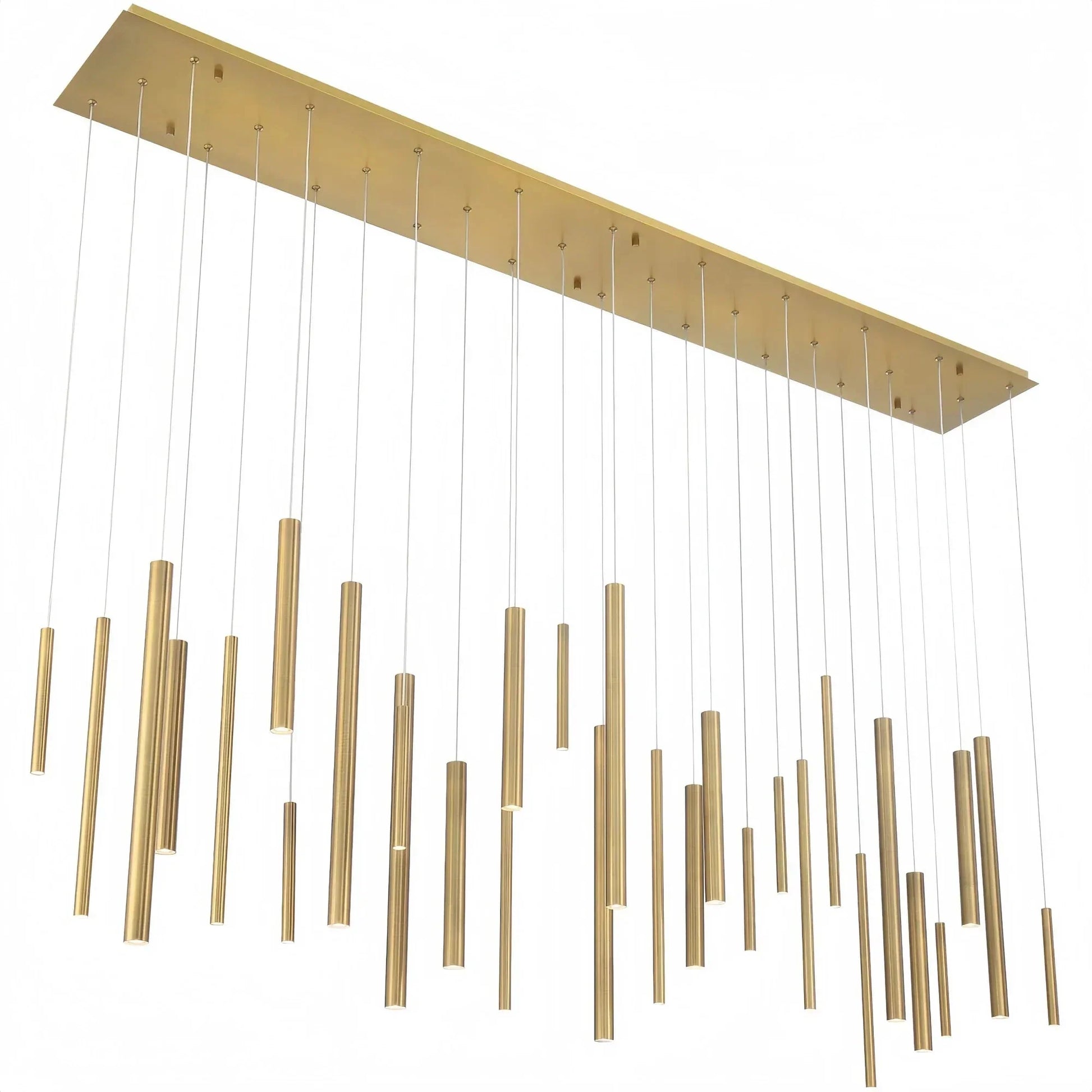 Santana Modern Linear Multi Light Pendant for Kitchen Island - 70.75"L x 8.75"W x 1.25"HAntique BrassKing Lamps